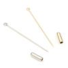 Bild von Messing Brosche Streifen 14K Vergoldet 5cm x 0,4cm, 5 Stück