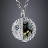 Imagen de Retro Collar con Colgante Plata Antigua Gato libélula 1 Unidad