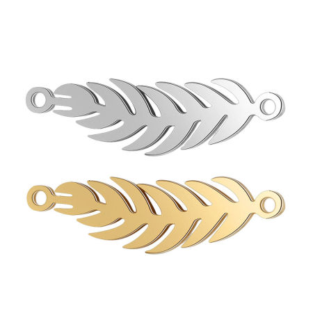 201ステンレス鋼 コネクター 羽 多色 22mm x 6mm、 1 個