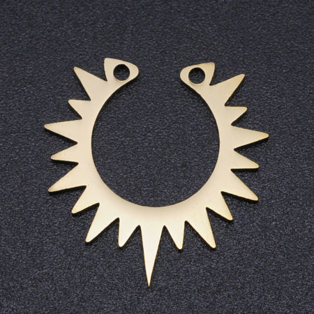 201 Stainless Steel Connectors Multicolor Sun 20mm x 19mm