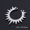 Picture of 201 Stainless Steel Connectors Multicolor Sun 20mm x 19mm