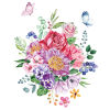 Imagen de Toilet Seat Beautification Decoration DIY Deco Stickers Multicolor Flower