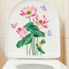 Imagen de Toilet Seat Beautification Decoration DIY Deco Stickers Multicolor Flower