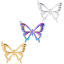 Immagine di 304 Acciaio Inossidabile Charms Farfalla Multicolore Filigrana 23mm x 26mm, 1 Pz