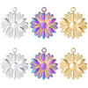 Picture of 304 Stainless Steel Charms Multicolor Sunflower 26mm x 22mm