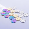 Picture of 304 Stainless Steel Charms Multicolor Round Sun Textured 23mm x 21mm
