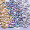 Picture of 304 Stainless Steel Charms Multicolor Heart Sun Hollow 19mm x 17mm