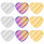 Picture of 304 Stainless Steel Charms Multicolor Heart Texture 25mm x 27mm