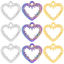 Picture of 304 Stainless Steel Charms Multicolor Heart 15mm x 16mm
