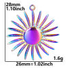 Bild von 304 Edelstahl Charms Sonne Bunt 28mm x 26mm, 1 Stück