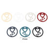 Picture of Iron Based Alloy Valentine's Day Charms Multicolor Round Heart Painted 25mm Dia.