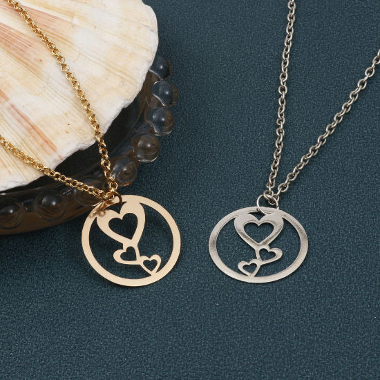 Imagen de Hierro día de San Valentín Colgantes Charms Ronda Multicolor Corazón Pintura 25mm Dia, 20 Unidades