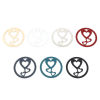 Picture of Iron Based Alloy Valentine's Day Charms Multicolor Round Heart Painted 25mm Dia.