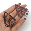Picture of Iron Based Alloy Pendants Multicolor Drop Flower Painted 4.9cm x 3.2cm