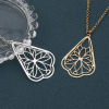 Picture of Iron Based Alloy Pendants Multicolor Drop Flower Painted 4.9cm x 3.2cm