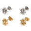 Image de Boucles d'Oreilles Puces en 304 Acier Inoxydable Multicolore Fleur 9mm x 8mm , 1 Paire