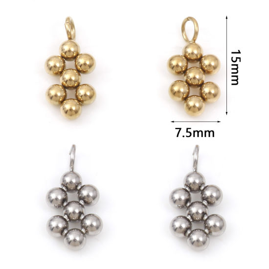 Изображение 304 Нержавеющая Сталь Подвески Ромб Разноцветный Символ бесконечности ажурная резьба 15мм x 7.5мм, 1 ШТ