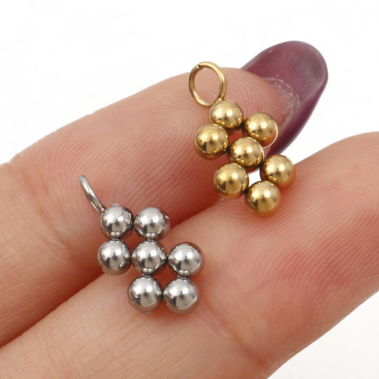 Изображение 304 Нержавеющая Сталь Подвески Ромб Разноцветный Символ бесконечности ажурная резьба 15мм x 7.5мм, 1 ШТ