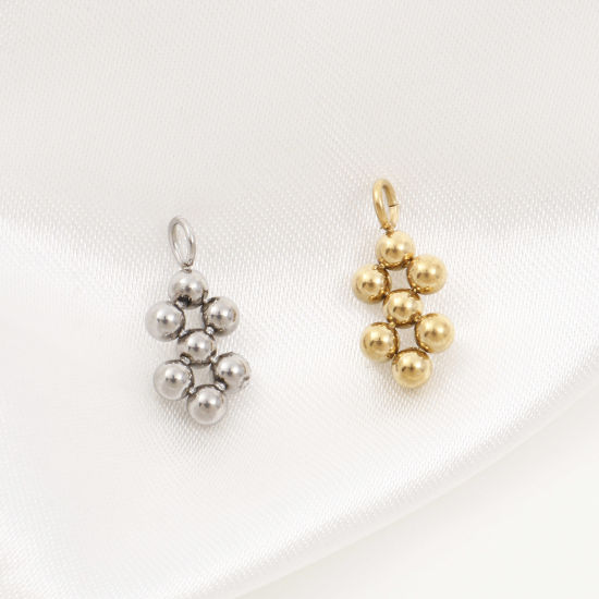 Изображение 304 Нержавеющая Сталь Подвески Ромб Разноцветный Символ бесконечности ажурная резьба 15мм x 7.5мм, 1 ШТ