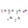 Imagen de 304 Acero Inoxidable Pendientes Disco Multicolor Pegar en 10 Unidades