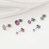 Imagen de 304 Acero Inoxidable Pendientes Disco Multicolor Pegar en 10 Unidades