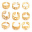 Immagine di 304 Acciaio Inossidabile Retrò Aperto Regolabile Anello Tono Argento 17mm (taglia di US: 6.5), 1 Pz