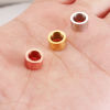 Bild von 304 Edelstahl Leere Stempeletiketten Perlen Zylinder Bunt Eine Seite 10mm x 6mm, Loch: Ca. 1, Stück