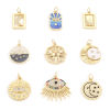 Picture of Brass Galaxy Charms Gold Plated Half Moon Star