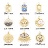 Picture of Brass Galaxy Charms Gold Plated Half Moon Star