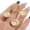 Picture of Brass Galaxy Charms Gold Plated Half Moon Star