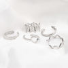 Picture of 304 Stainless Steel Stylish Open Rings Silver Tone Wave