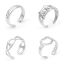 Immagine di 304 Acciaio Inossidabile Elegante Aperto Anello Tono Argento Cuore 1 Pz