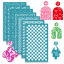 Picture of Polyester Printed Template DIY Tools For Polymer Clay Earring Jewelry Making Green Blue Rectangle Reusable 15cm x 9.1cm