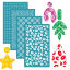 Picture of Polyester Printed Template DIY Tools For Polymer Clay Earring Jewelry Making Green Blue Rectangle Reusable 15cm x 9.1cm