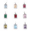 Immagine di 304 Acciaio Inossidabile Charms Rettangolo Tono Argento Multicolore Cubic Zirconiae 13mm x 6mm, 1 Pz