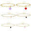 Picture of 304 Stainless Steel Valentine's Day Link Chain Anklet Gold Plated Multicolor Enamel Heart 21cm(8 2/8") long