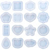 Picture of Silicone Resin Mold For Keychain Necklace Earring Pendant Jewelry DIY Making Heart Flower White 