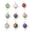 Imagen de Gema Conectores Ronda Tono de Plata Multicolor 18mm x 10mm, 1 Unidad