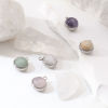 Picture of 304 Stainless Steel & Gemstone Charms Silver Tone Multicolor Round 18mm x 14mm