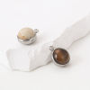 Picture of 304 Stainless Steel & Gemstone Charms Silver Tone Multicolor Round 18mm x 14mm
