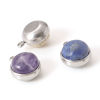 Picture of 304 Stainless Steel & Gemstone Charms Silver Tone Multicolor Round 18mm x 14mm