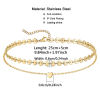 Picture of 304 Stainless Steel Stylish Link Cable Chain Multilayer Layered Anklet Multicolor 25cm(9 7/8") long 