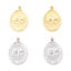 Immagine di Ottone Charms Ovale Vero Oro Placcato Elefante 23mm x 13.5mm, 2 Pz