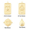 Picture of Brass Charms Heart Real Gold Plated Micro Pave Clear Cubic Zirconia