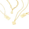 Picture of Brass Charms Heart Real Gold Plated Micro Pave Clear Cubic Zirconia