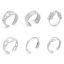 Picture of 304 Stainless Steel Open Adjustable Rings Silver Tone 