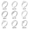 Picture of 304 Stainless Steel Open Adjustable Rings Silver Tone