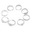 Picture of 304 Stainless Steel Open Adjustable Rings Silver Tone