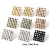 Picture of 304 Stainless Steel Geometry Series Earrings Multicolor Rhombus 24mm x 24mm