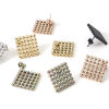 Picture of 304 Stainless Steel Geometry Series Earrings Multicolor Rhombus 24mm x 24mm